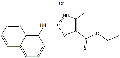 5-(ethoxycarbonyl)-4-methyl-2-(1-naphthylamino)-1,3-thiazol-3-ium chloride Structure