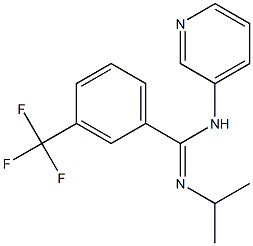 N'-isopropyl-N-(3-pyridinyl)-3-(trifluoromethyl)benzenecarboximidamide 化学構造式