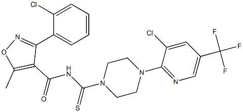 3-(2-chlorophenyl)-N-({4-[3-chloro-5-(trifluoromethyl)-2-pyridinyl]piperazino}carbothioyl)-5-methyl-4-isoxazolecarboxamide