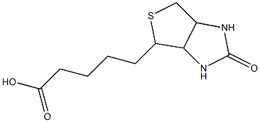 5-(2-oxoperhydrothieno[3,4-d]imidazol-4-yl)pentanoic acid 结构式
