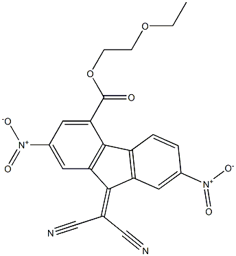 2-ethoxyethyl 9-(dicyanomethylidene)-2,7-dinitro-9H-fluorene-4-carboxylate Structure