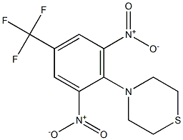 4-[2,6-dinitro-4-(trifluoromethyl)phenyl]thiomorpholine 结构式