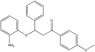 3-[(2-aminophenyl)thio]-1-(4-methoxyphenyl)-3-phenylpropan-1-one 化学構造式