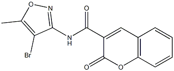 N3-(4-bromo-5-methylisoxazol-3-yl)-2-oxo-2H-chromene-3-carboxamide Structure