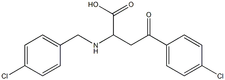 2-[(4-chlorobenzyl)amino]-4-(4-chlorophenyl)-4-oxobutanoic acid Structure