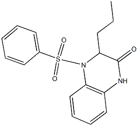 4-(phenylsulfonyl)-3-propyl-3,4-dihydro-2(1H)-quinoxalinone 化学構造式