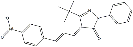 5-(tert-butyl)-4-[(E,2E)-3-(4-nitrophenyl)-2-propenylidene]-2-phenyl-2,4-dihydro-3H-pyrazol-3-one Structure