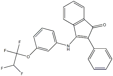 2-phenyl-3-[3-(1,1,2,2-tetrafluoroethoxy)anilino]-1H-inden-1-one,,结构式