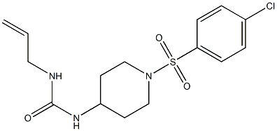N-allyl-N'-{1-[(4-chlorophenyl)sulfonyl]-4-piperidinyl}urea 结构式