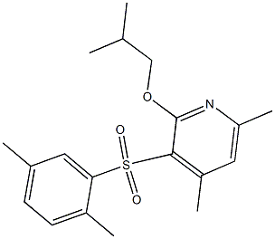 3-[(2,5-dimethylphenyl)sulfonyl]-2-isobutoxy-4,6-dimethylpyridine Structure