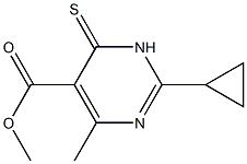 methyl 2-cyclopropyl-4-methyl-6-thioxo-1,6-dihydropyrimidine-5-carboxylate Structure