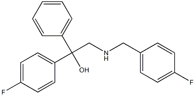 2-[(4-fluorobenzyl)amino]-1-(4-fluorophenyl)-1-phenyl-1-ethanol Struktur