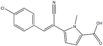 5-[(Z)-2-(4-chlorophenyl)-1-cyanoethenyl]-1-methyl-1H-pyrrole-2-carboxylic acid|