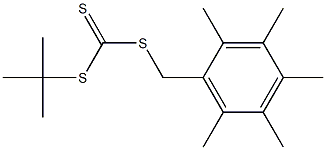 tert-butyl [(2,3,4,5,6-pentamethylbenzyl)thio]methanedithioate,,结构式