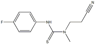 N-(2-cyanoethyl)-N'-(4-fluorophenyl)-N-methylthiourea Struktur