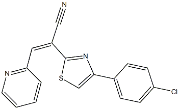 2-[4-(4-chlorophenyl)-1,3-thiazol-2-yl]-3-(2-pyridyl)acrylonitrile,,结构式