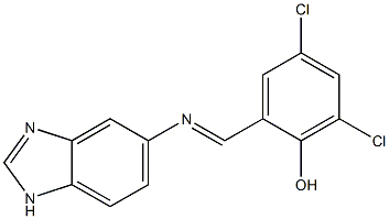 2-[(1H-benzo[d]imidazol-5-ylimino)methyl]-4,6-dichlorophenol