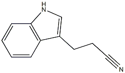 3-(1H-indol-3-yl)propanenitrile,,结构式