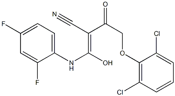 (Z)-2-[2-(2,6-dichlorophenoxy)acetyl]-3-(2,4-difluoroanilino)-3-hydroxy-2-propenenitrile