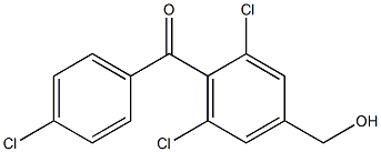 (4-chlorophenyl)[2,6-dichloro-4-(hydroxymethyl)phenyl]methanone,,结构式