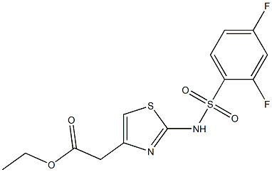 ethyl 2-(2-{[(2,4-difluorophenyl)sulfonyl]amino}-1,3-thiazol-4-yl)acetate,,结构式