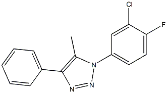 1-(3-chloro-4-fluorophenyl)-5-methyl-4-phenyl-1H-1,2,3-triazole Struktur