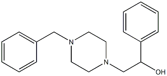2-(4-benzylpiperazino)-1-phenyl-1-ethanol Struktur