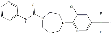 N1-(3-pyridyl)-4-[3-chloro-5-(trifluoromethyl)-2-pyridyl]-1,4-diazepane-1-carbothioamide Structure