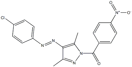 {4-[2-(4-chlorophenyl)diaz-1-enyl]-3,5-dimethyl-1H-pyrazol-1-yl}(4-nitrophenyl)methanone