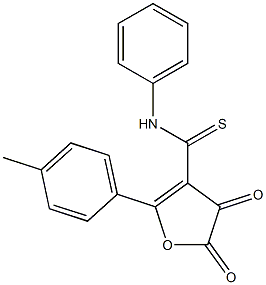 N3-phenyl-2-(4-methylphenyl)-4,5-dioxo-4,5-dihydrofuran-3-carbothioamide Structure