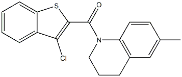 (3-chlorobenzo[b]thiophen-2-yl)(6-methyl-1,2,3,4-tetrahydroquinolin-1-yl)methanone,,结构式