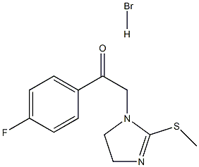 1-(4-fluorophenyl)-2-[2-(methylthio)-4,5-dihydro-1H-imidazol-1-yl]ethan-1-one hydrobromide,,结构式