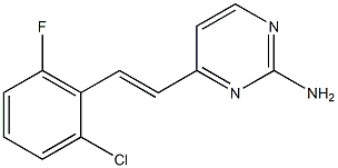 4-(2-chloro-6-fluorostyryl)pyrimidin-2-amine,,结构式