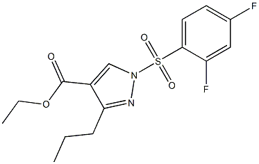 ethyl 1-[(2,4-difluorophenyl)sulfonyl]-3-propyl-1H-pyrazole-4-carboxylate Structure
