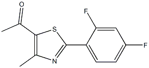 1-[2-(2,4-difluorophenyl)-4-methyl-1,3-thiazol-5-yl]ethan-1-one,,结构式