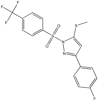  3-(4-fluorophenyl)-5-(methylthio)-1-{[4-(trifluoromethyl)phenyl]sulfonyl}-1H-pyrazole