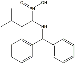 1-(benzhydrylamino)-3-methylbutylphosphinic acid,,结构式