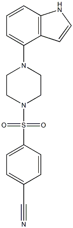 4-{[4-(1H-indol-4-yl)piperazino]sulfonyl}benzonitrile Struktur