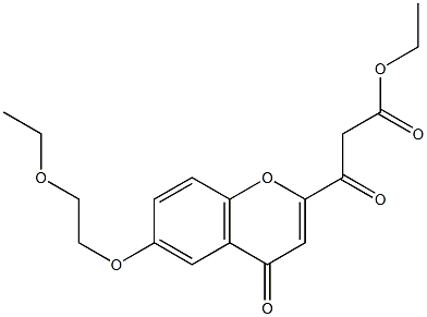 ethyl 3-[6-(2-ethoxyethoxy)-4-oxo-4H-chromen-2-yl]-3-oxopropanoate Structure