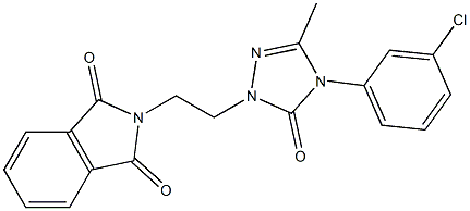 2-{2-[4-(3-chlorophenyl)-3-methyl-5-oxo-4,5-dihydro-1H-1,2,4-triazol-1-yl]ethyl}-1H-isoindole-1,3(2H)-dione,,结构式