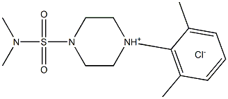 1-[(dimethylamino)sulfonyl]-4-(2,6-dimethylphenyl)hexahydropyrazin-4-ium chloride Structure