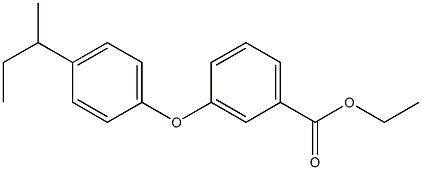 ethyl 3-[4-(sec-butyl)phenoxy]benzenecarboxylate,,结构式