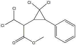 methyl 3,3-dichloro-2-(2,2-dichloro-3-phenylcyclopropyl)propanoate 化学構造式