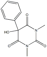 5-hydroxy-1,3-dimethyl-5-phenylhexahydropyrimidine-2,4,6-trione Structure