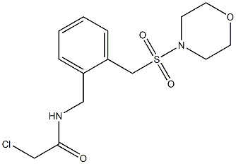 2-chloro-N-{2-[(morpholin-4-ylsulfonyl)methyl]benzyl}acetamide 化学構造式