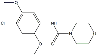 N4-(4-chloro-2,5-dimethoxyphenyl)morpholine-4-carbothioamide,,结构式