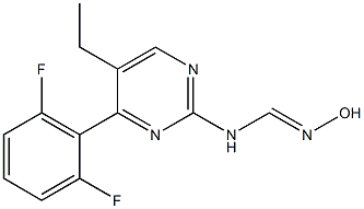 N-[4-(2,6-difluorophenyl)-5-ethylpyrimidin-2-yl]-N'-hydroxyiminoformamide Structure