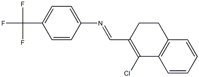 N-[(E)-(1-chloro-3,4-dihydro-2-naphthalenyl)methylidene]-4-(trifluoromethyl)aniline Struktur