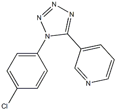 3-[1-(4-chlorophenyl)-1H-1,2,3,4-tetraazol-5-yl]pyridine,,结构式