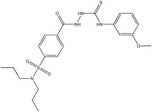  N1-(3-methoxyphenyl)-2-{4-[(dipropylamino)sulfonyl]benzoyl}hydrazine-1-carbothioamide